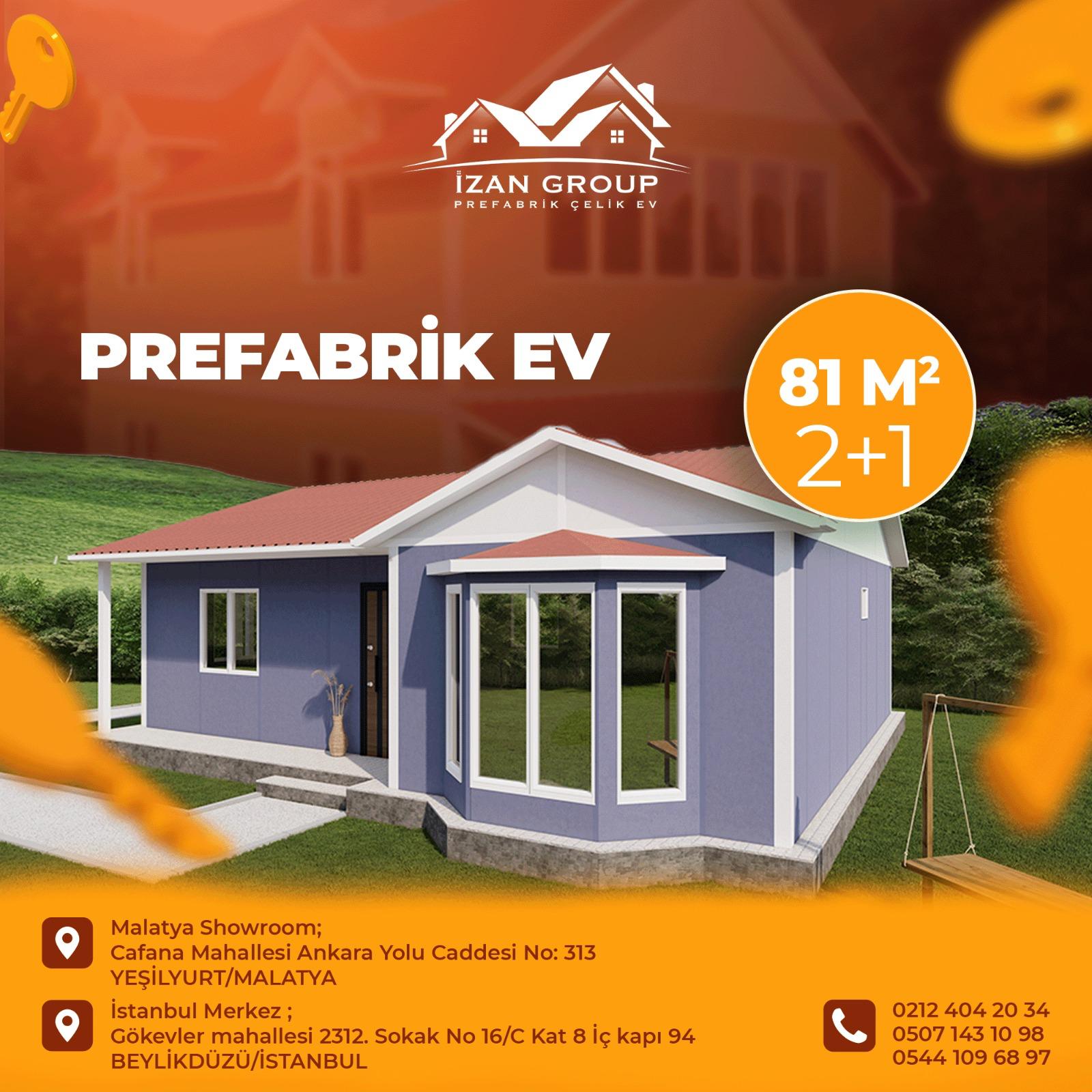 81m2 Tek Katlı Prefabrik Ev